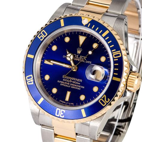 rolex submariner two tone blue face|rolex 2 tone submariner price.